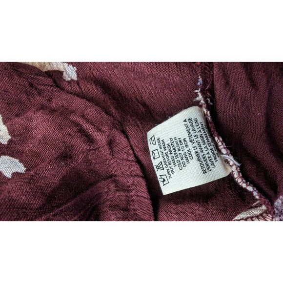 NWT BILLABONG Medium Dress Floral Faux Wrap Crinkled Flare‎ Sleeve Cutout Back - Picture 11 of 14